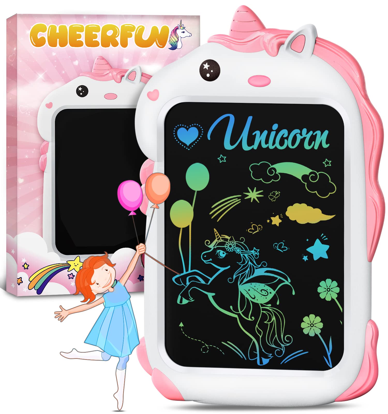 Jouet Licorne Idee Cadeau Fille 3 4 5 6 7 Ans - Ardoise Magique LCD Creatif Original Anniversaire Educatif Jeux